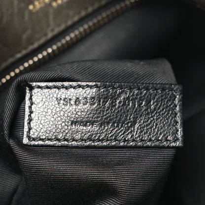 Saint Laurent Grained Lambskin Monogram Medium Niki Chain Satchel Light Musk 7 of 13