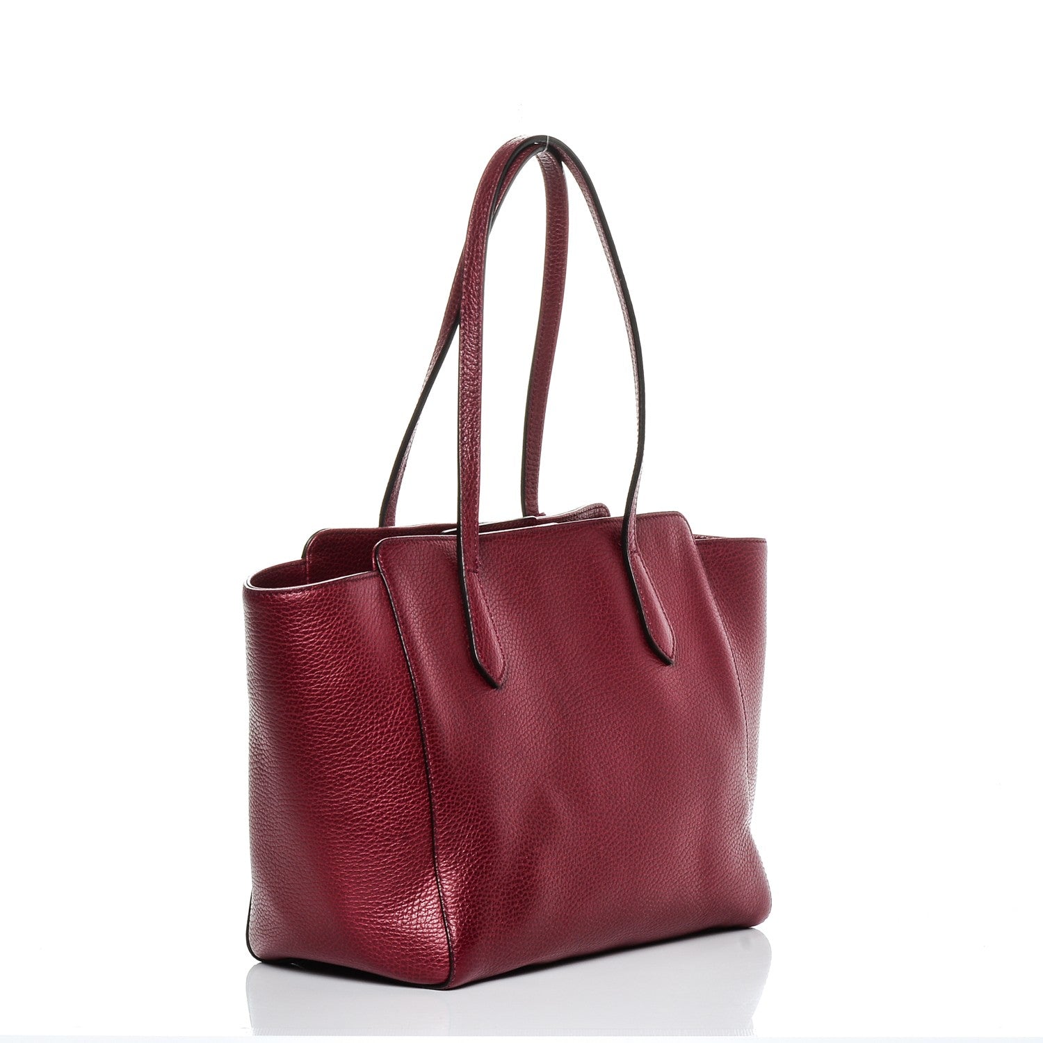 Gucci Dollar Calfskin Small Swing Tote Raspberry 3 of 9