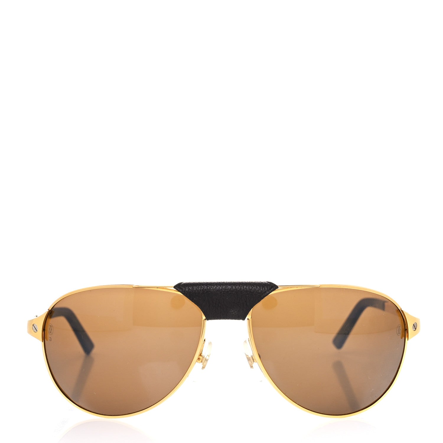 Cartier Santos Dumont Aviator Sunglasses A08A90F Gold 2 of 10