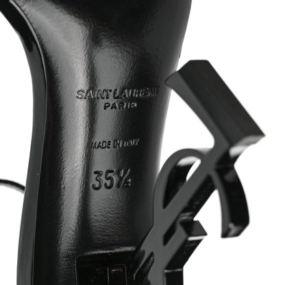 Saint Laurent Patent Calfskin Opyum 110 Sandals 35.5 Black 6 of 7