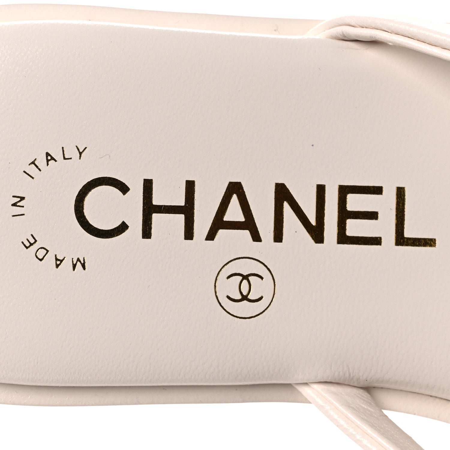 Chanel Goatskin CC Times Square Thong Sandals 35.5 White 10 of 12