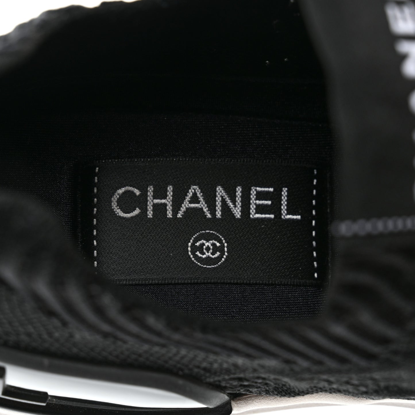 Fabric Logo Sneakers 38 Black