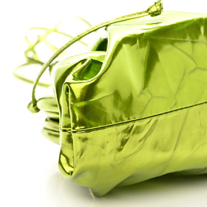 Bottega Veneta Metallic Crushed Calfskin The Mini Pouch Chlorophyll 8 of 9