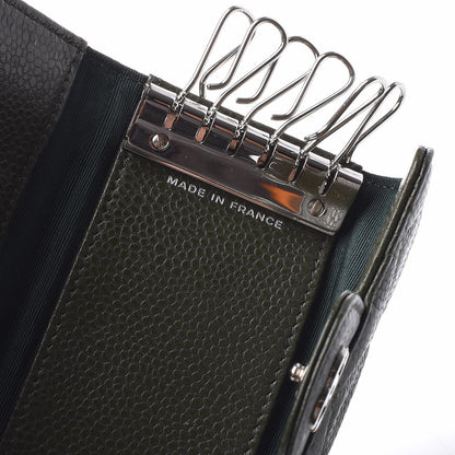 Chanel Caviar Quilted 6 Key Holder Green 7 of 12