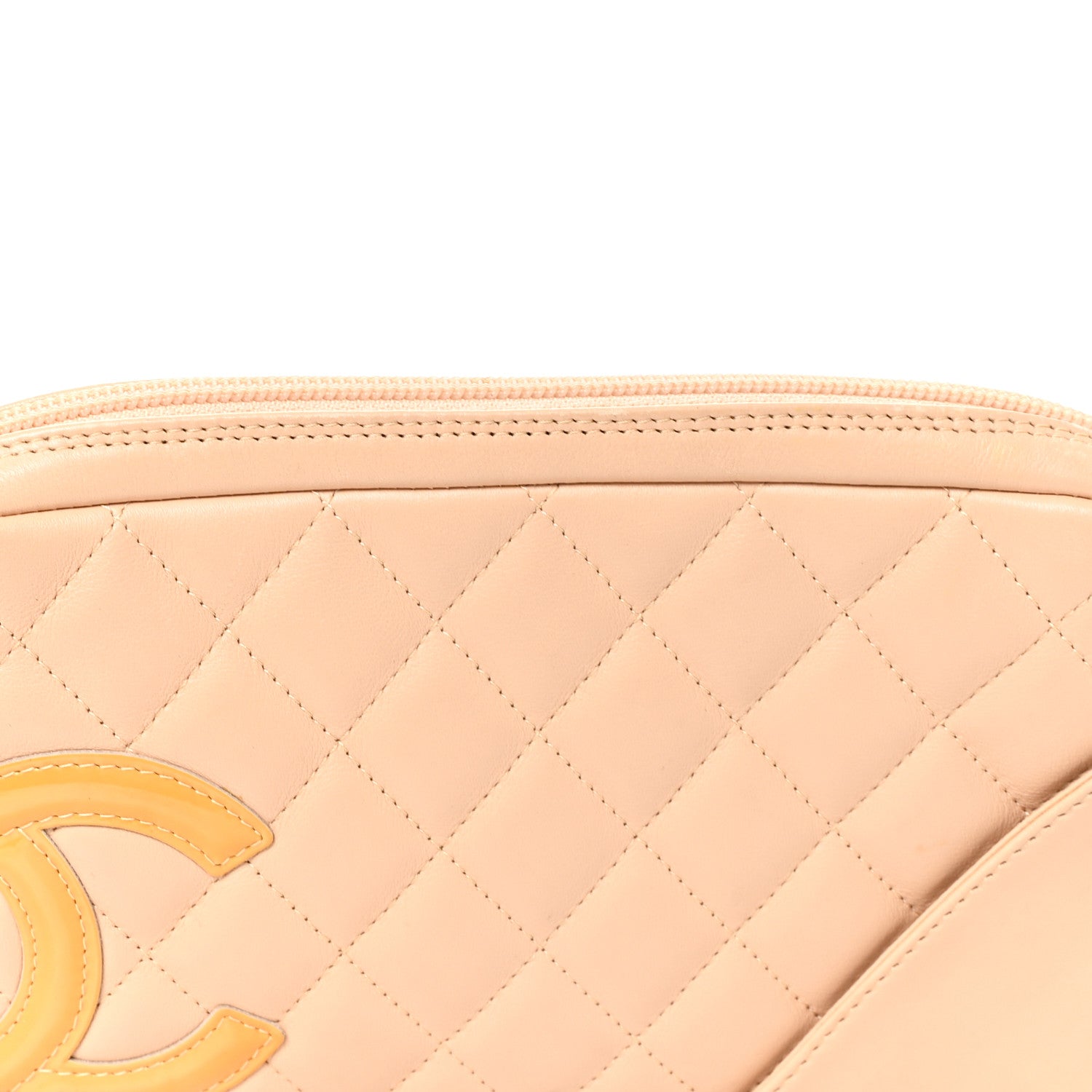 Chanel Calfskin Quilted Cambon Pochette Beige 8 of 11