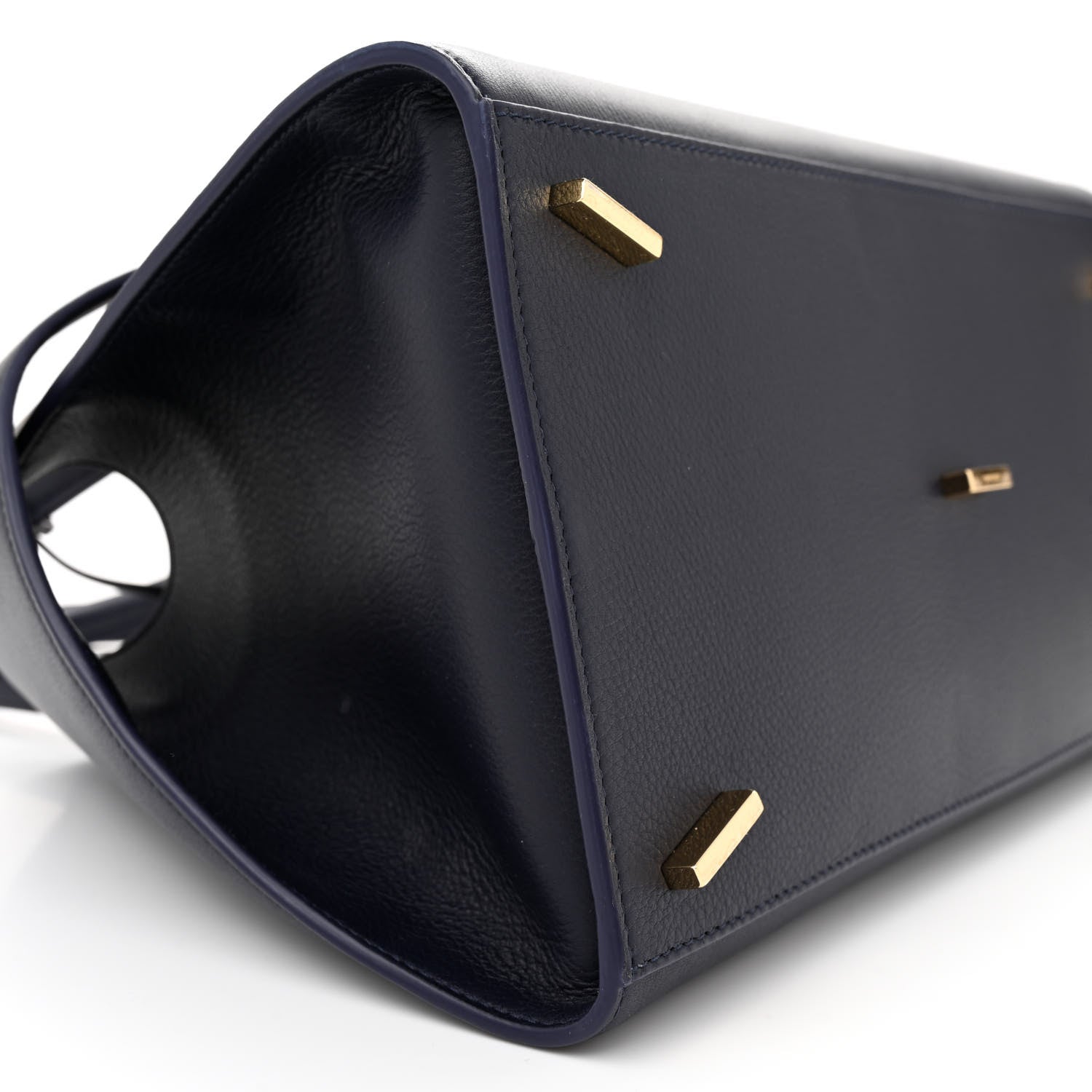 Salvatore Ferragamo Calfskin Small Hug Bag Midnight 8 of 9