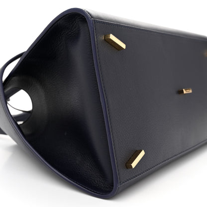 Salvatore Ferragamo Calfskin Small Hug Bag Midnight 8 of 9