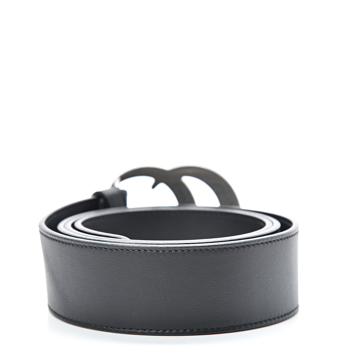 Gucci Moon Calfskin Nickel Double G 40mm Belt 85 34 Black 2 of 5