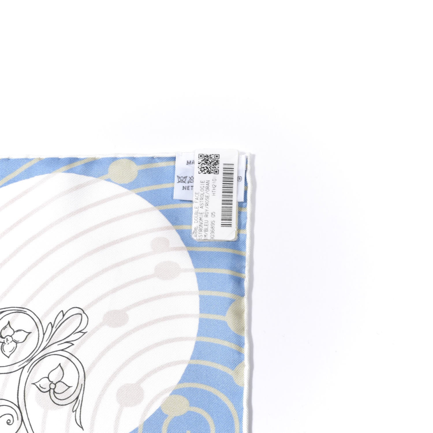Hermes Silk Double Face Astronomie Astrologie Scarf 90 Bleu Roy Rose Orange 3 of 7