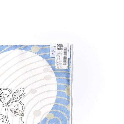 Hermes Silk Double Face Astronomie Astrologie Scarf 90 Bleu Roy Rose Orange 3 of 7