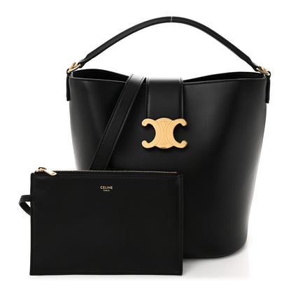 Celine Smooth Calfskin Triomphe Medium Louise Bag Black 3 of 10