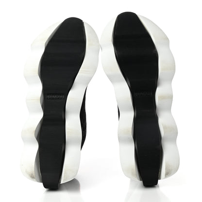 Hermes Technical Canvas Goatskin Womens Eclair Sneakers 41 Black 5 of 7