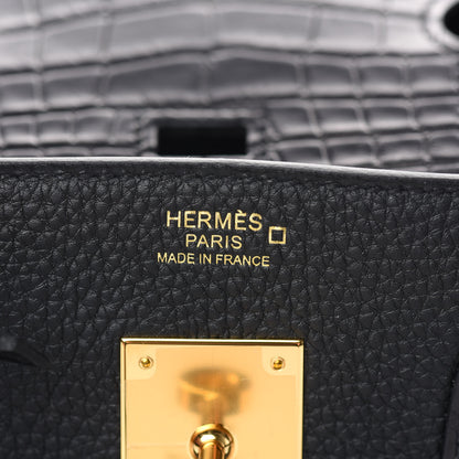 Hermes Togo Matte Alligator Birkin Touch 30 Black 20 of 37