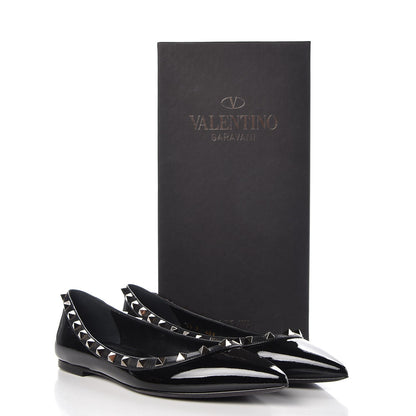 Valentino Garavani Patent Rockstud Ballerina Flats 39 Black 9 of 9