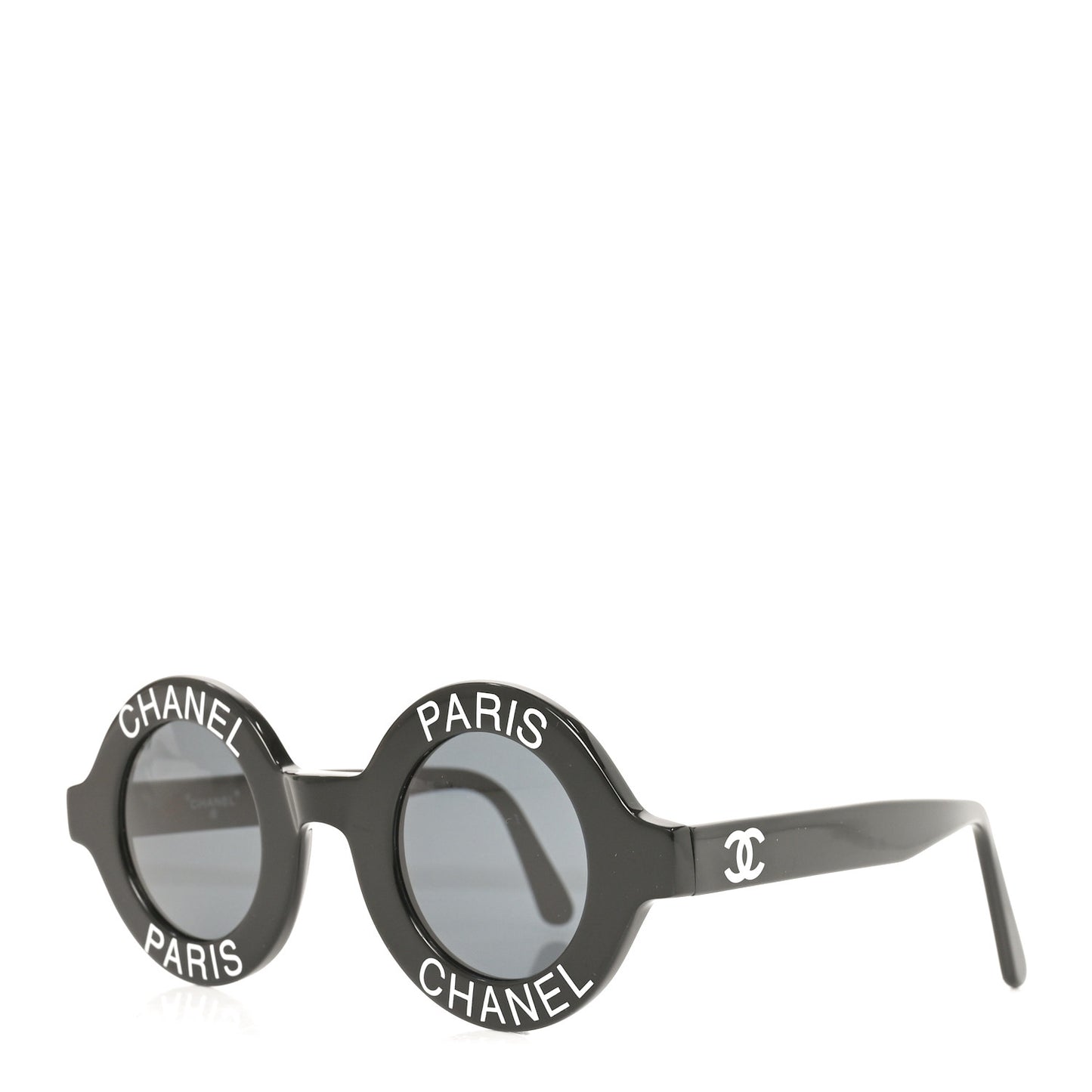 Round 01945 94305 Sunglasses Black White