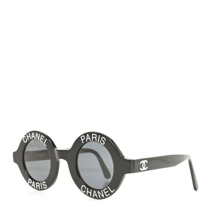 Chanel Round 01945 94305 Sunglasses Black White 1 of 7