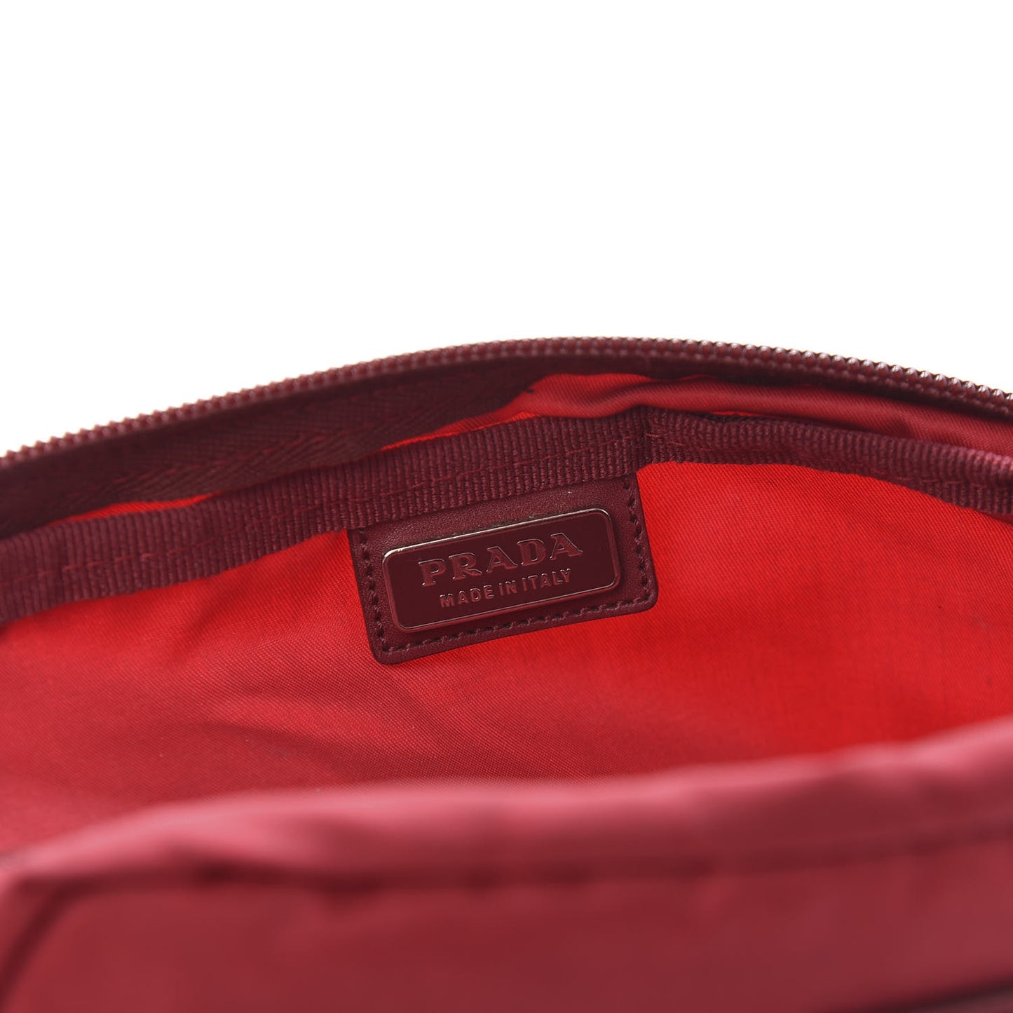 Tessuto Nylon Cosmetic Bag Rosso