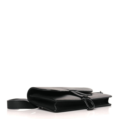 Christian Dior Ultra Matte Calfskin Saddle Belt Clutch Black 4 of 10