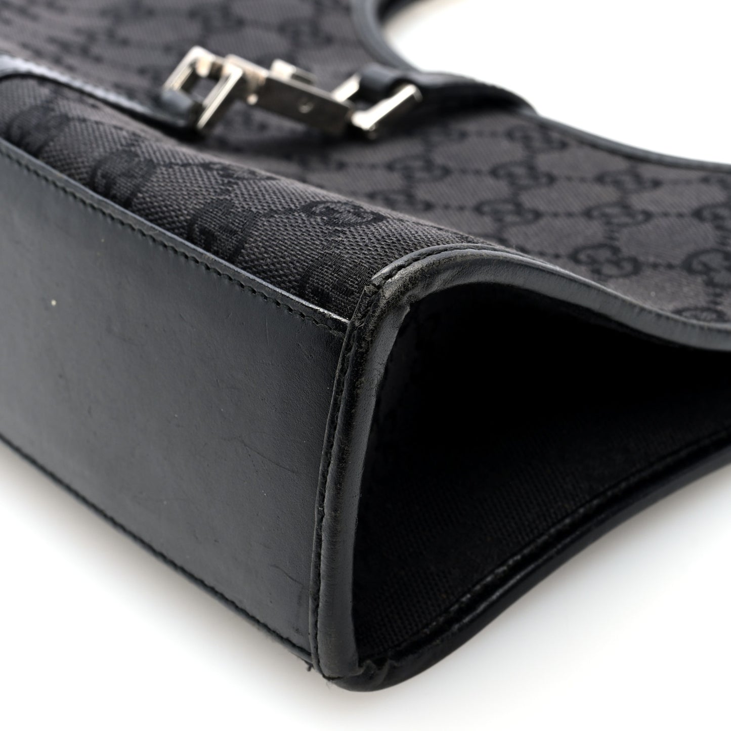 Monogram Bardot Shoulder Bag Black