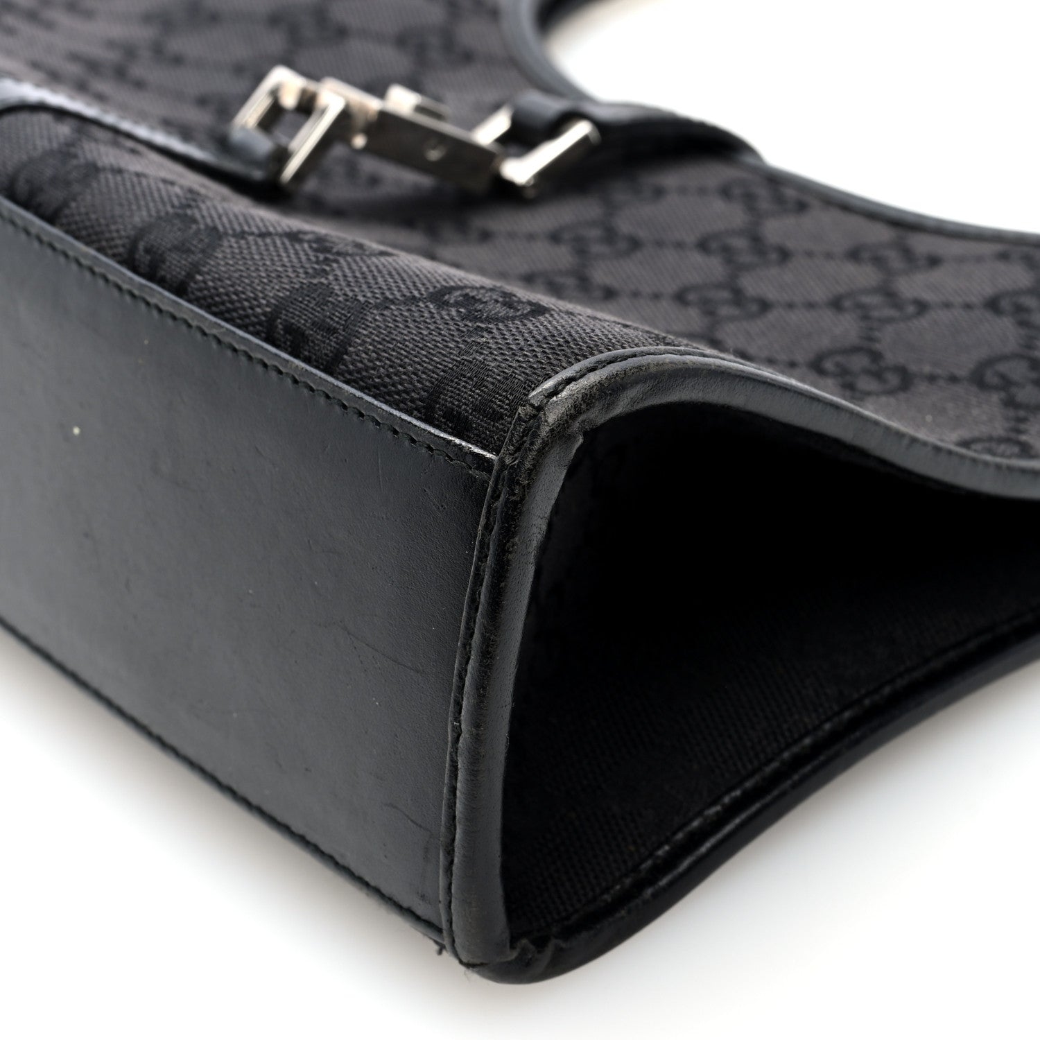 Gucci Monogram Bardot Shoulder Bag Black 10 of 10
