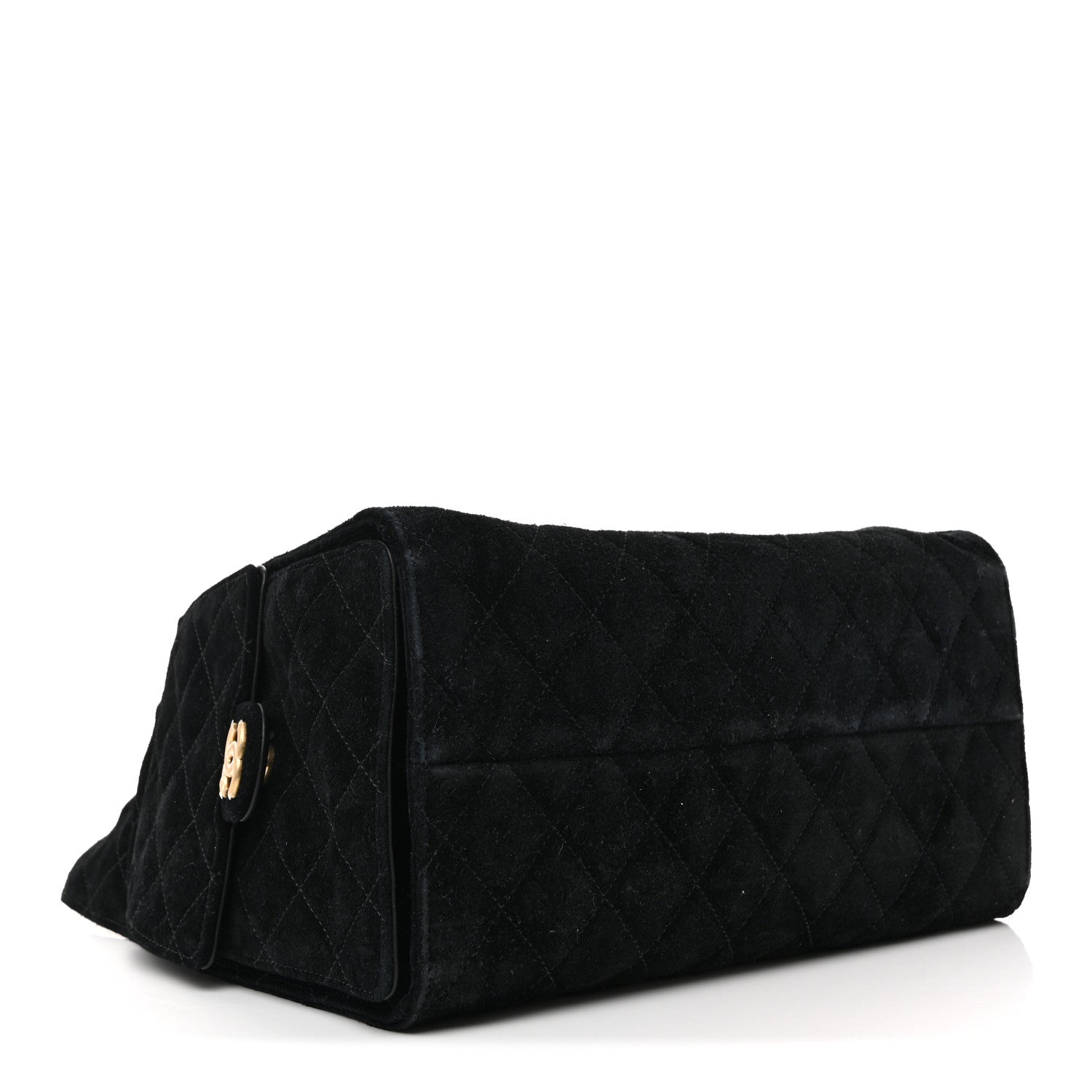 Chanel Suede Quilted Medium Chanel 25 Handbag Black 5 of 13