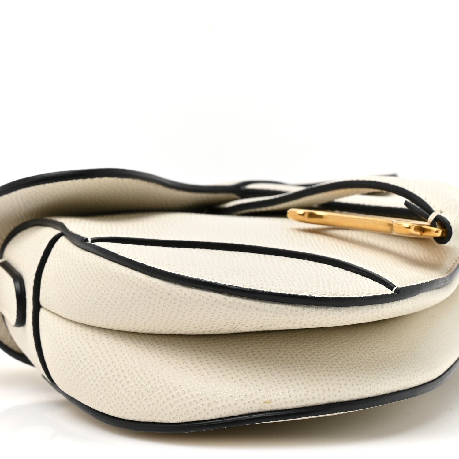 Christian Dior Grained Calfskin Mini Saddle Bag White 10 of 12