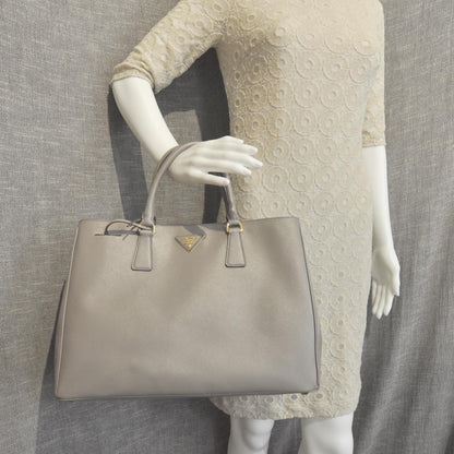 Prada Saffiano Lux Tote Argilla 2 of 9