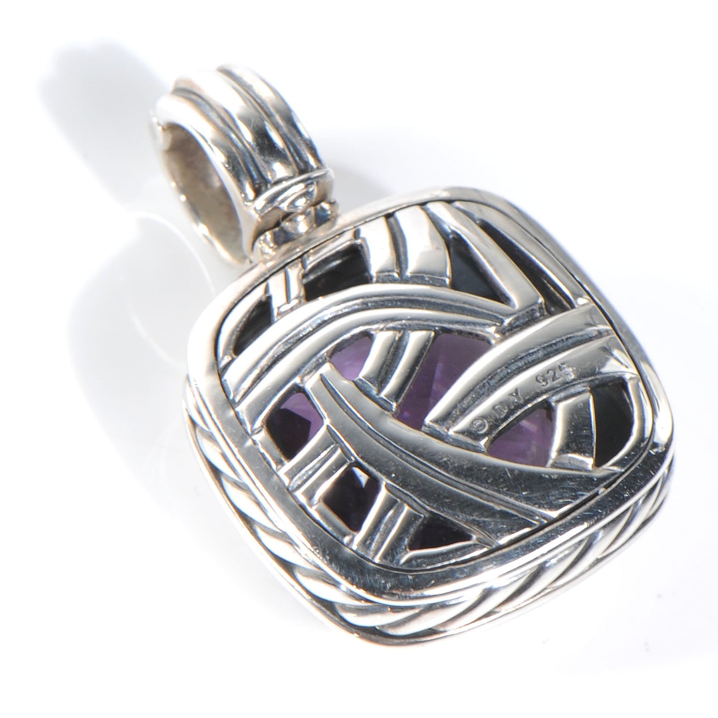 Sterling Silver Albion Amethyst Pendant 14mm