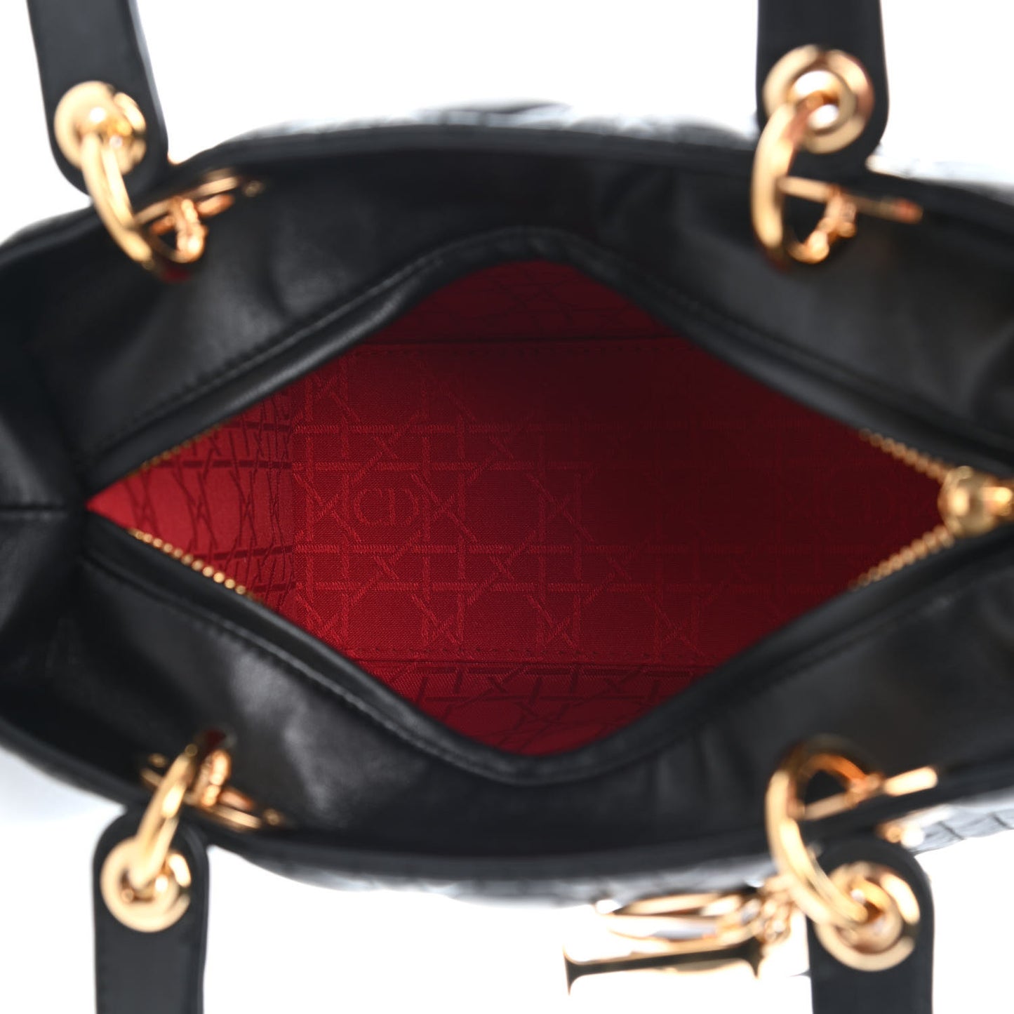 Lambskin Cannage Medium Lady Dior Black