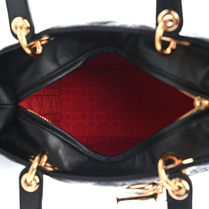 Christian Dior Lambskin Cannage Medium Lady Dior Black 4 of 4