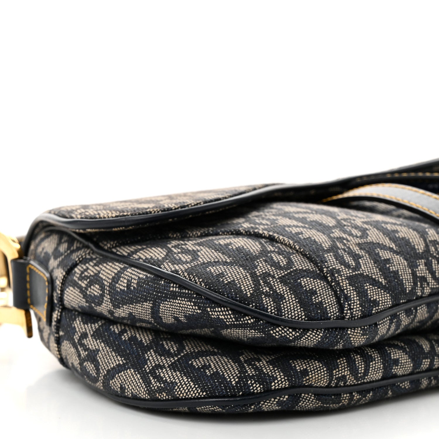 Christian Dior Monogram Double Saddle Bag Navy Blue 9 of 10