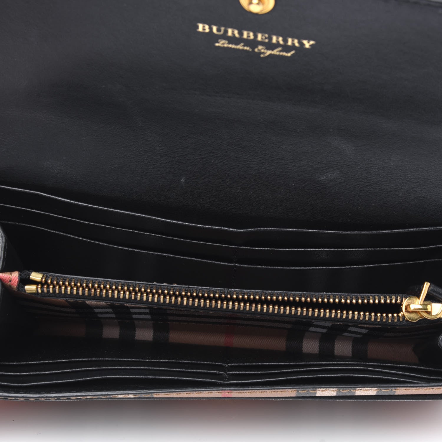 Burberry Vintage Check Halton Wallet Black 6 of 16