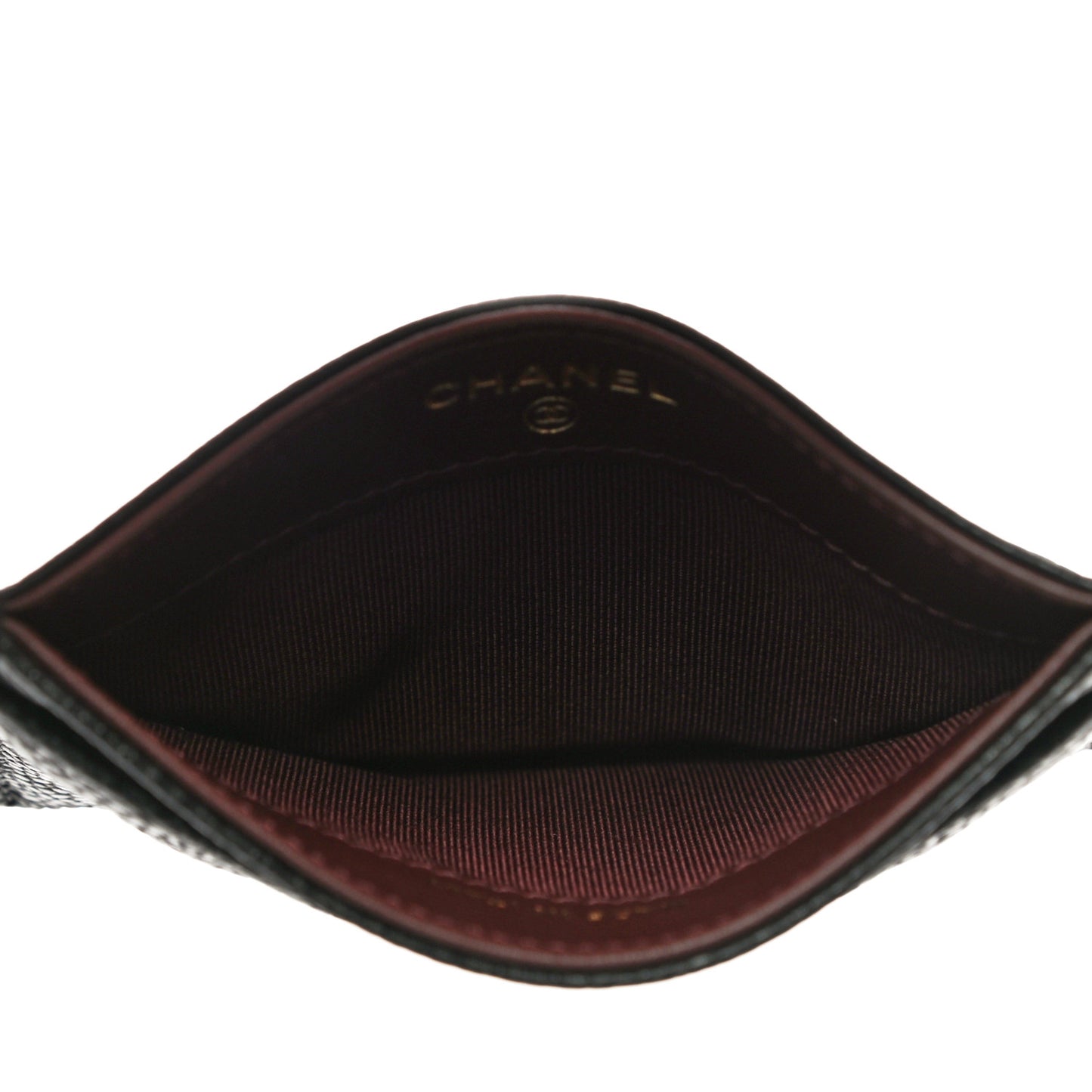 Caviar Quilted Card Holder Black