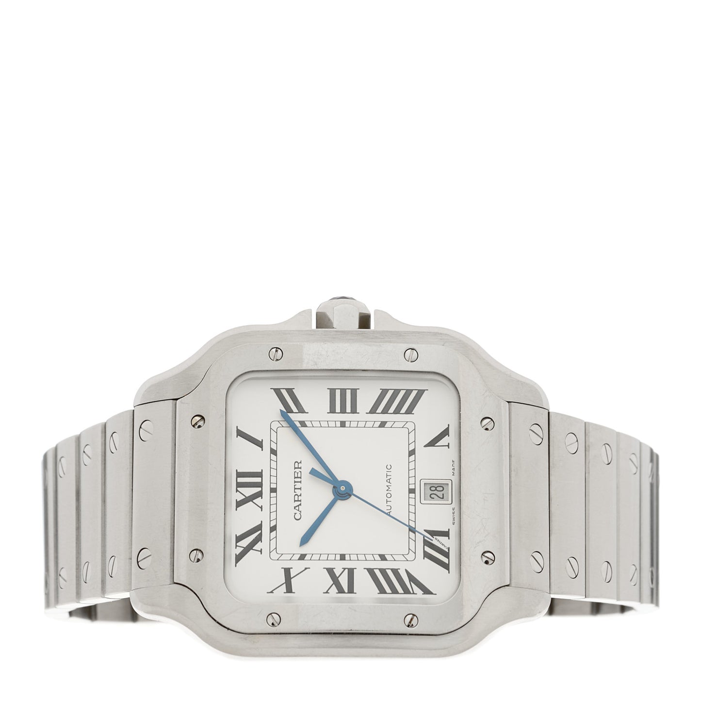 Stainless Steel 39.8mm Santos De Cartier Automatic Watch