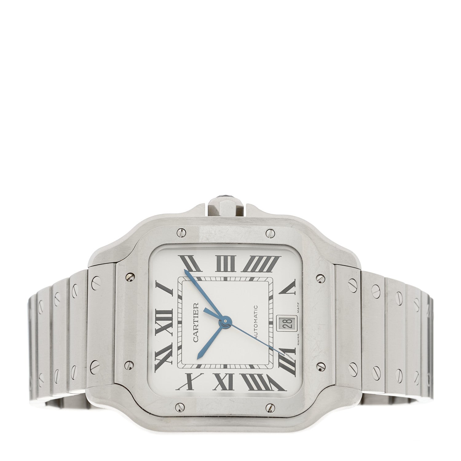 Cartier Stainless Steel 39.8mm Santos De Cartier Automatic Watch 2 of 4