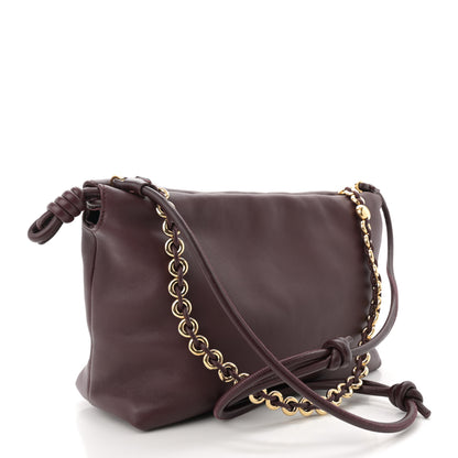 Loewe Mellow Nappa Medium Donut Chain Flamenco Knot Clutch Dark Burgundy 3 of 11