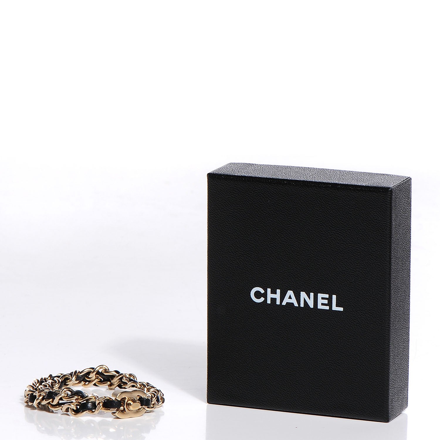 Chanel Lambskin CC Chain Bracelet Navy Gold 5 of 5