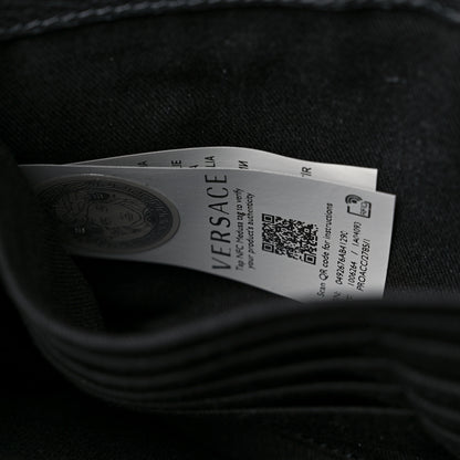 Versace Grained Calfskin Virtus Wallet On Chain Black 7 of 10