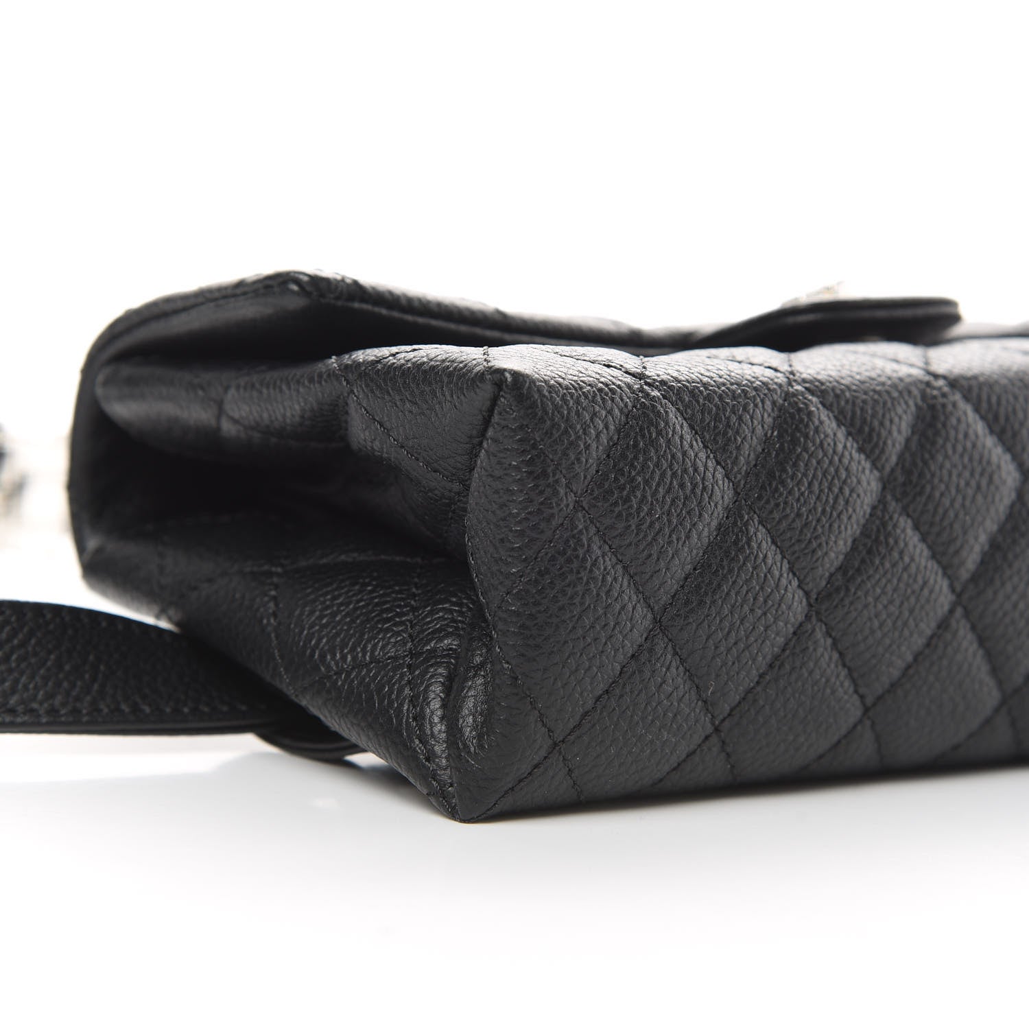 Chanel Grained Calfskin Quilted 2.55 Reissue Flap Belt Bag Clutch Black 9 of 10