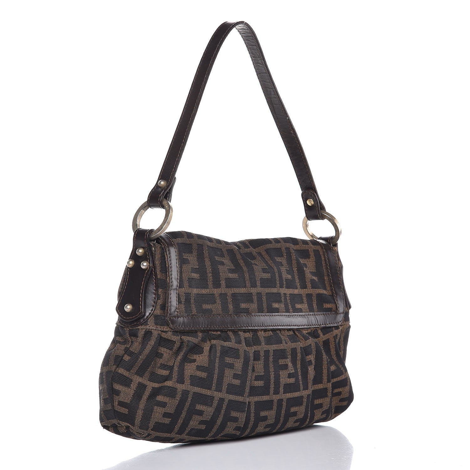 Fendi Zucca Small Chef Shoulder Bag Tobacco 3 of 8