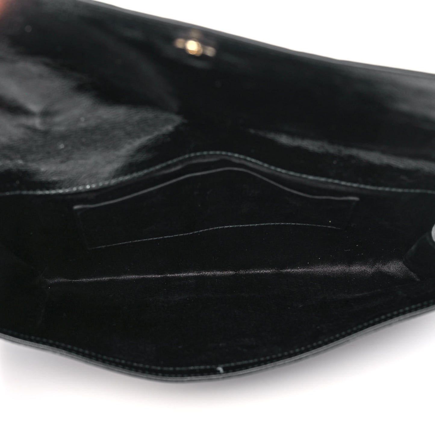 Textured Patent Monogram Large Belle De Jour Clutch Black