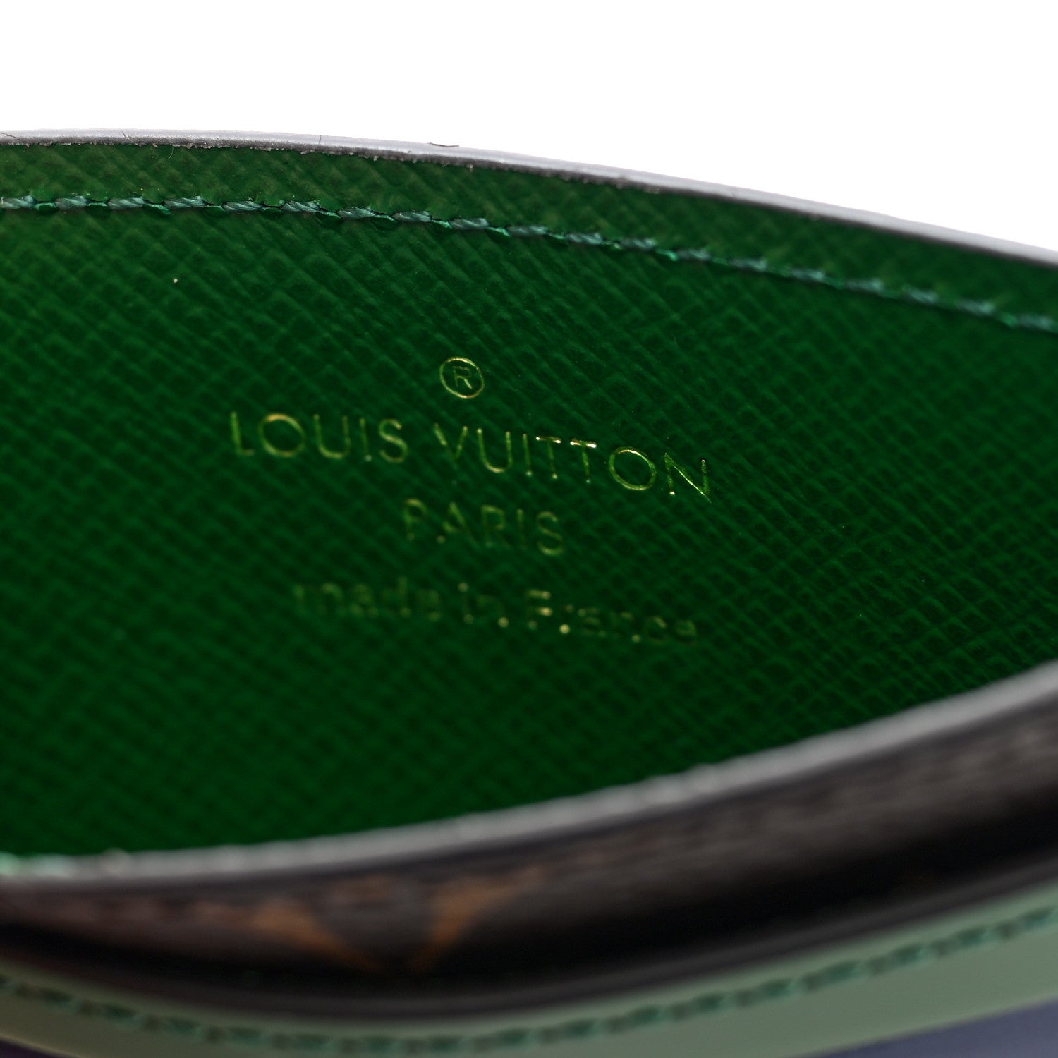 Louis Vuitton Monogram Calfskin Simple Card Holder Blue Green 7 of 7