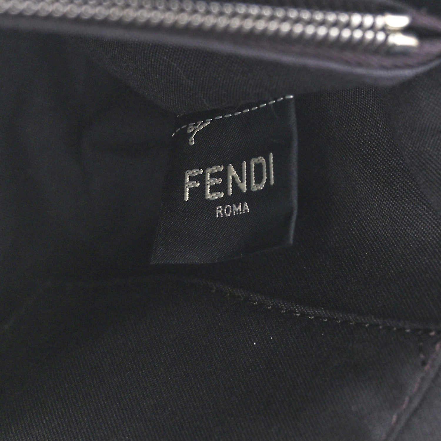 Fendi Vitello Dolce Bi-Color FF 1974 Embossed Medium By The Way Boston Bag Maya Black 6 of 10