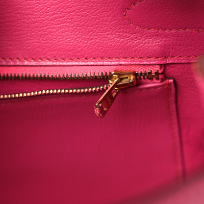 Hermes Chevre Mysore Birkin 30 Rose Shocking 10 of 16