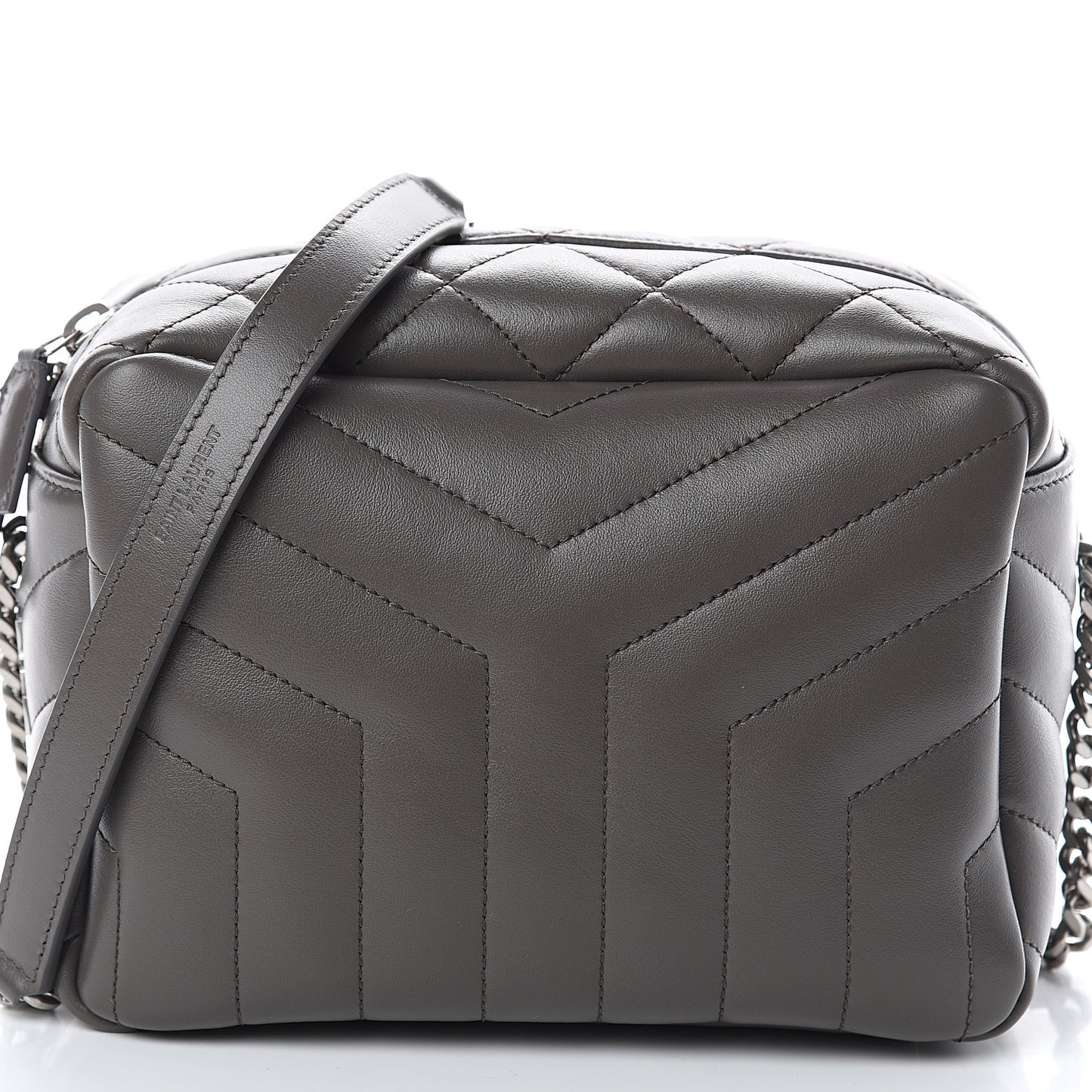 Calfskin Y Quilted Monogram Small Loulou Bowling Bag Earth