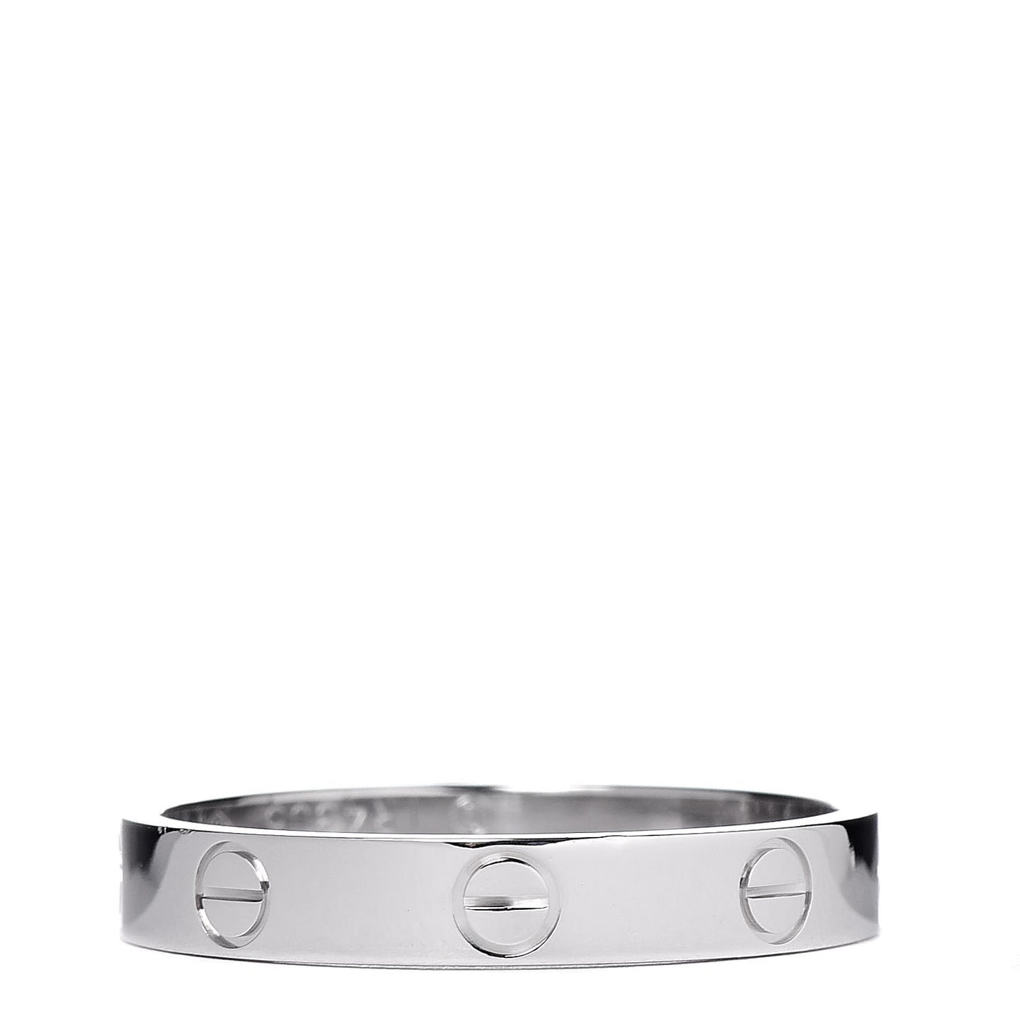 18K White Gold 3.5mm LOVE Wedding Band Ring 59 8.75