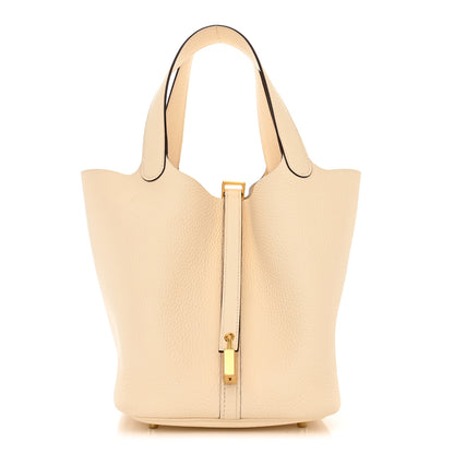 Hermes Taurillon Clemence Picotin Lock 22 MM Nata 1 of 11