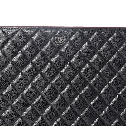 Chanel Caviar Quilted Large Cosmetic Case Black 8 of 8