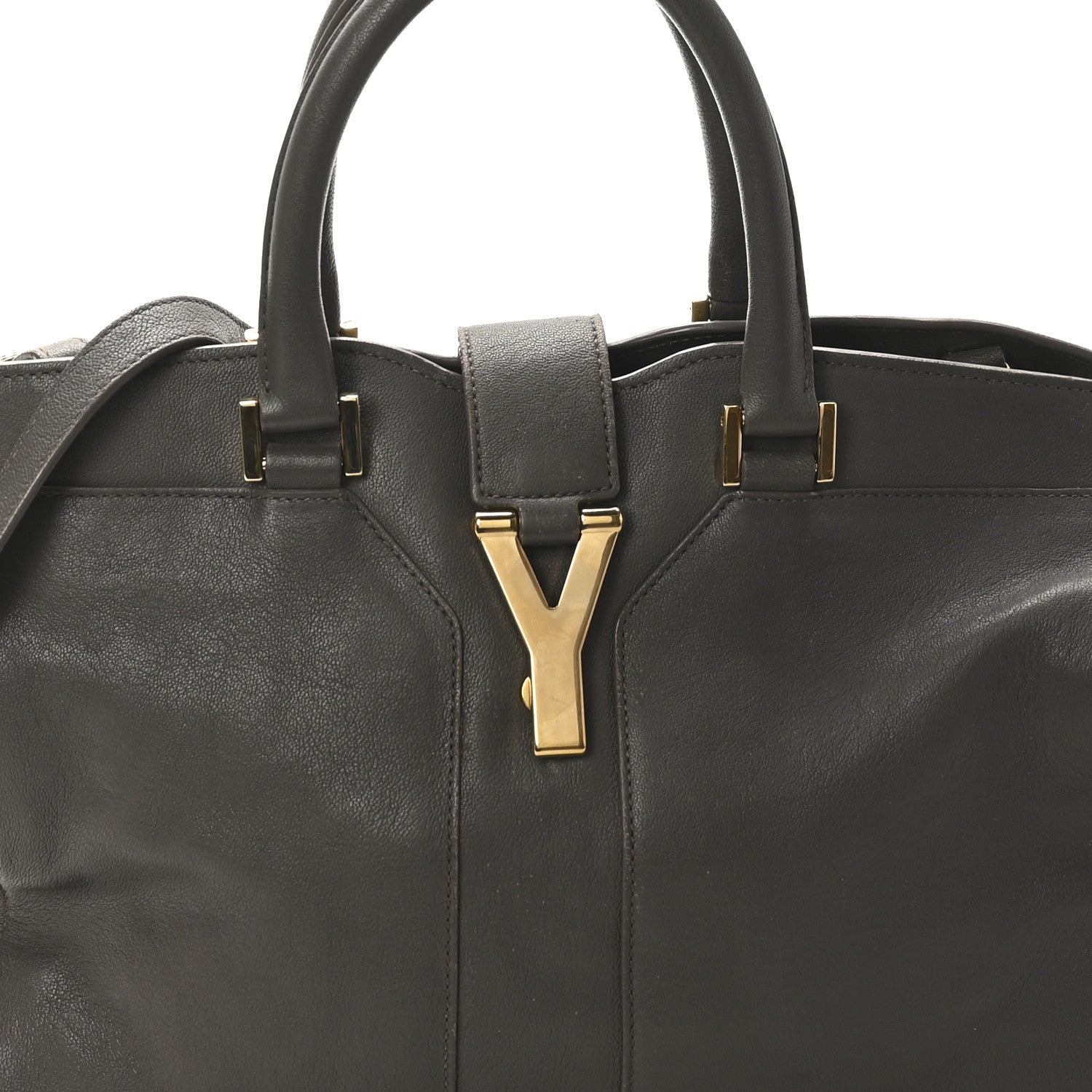 Saint Laurent Sheepskin Small Cabas ChYc Grey 8 of 10