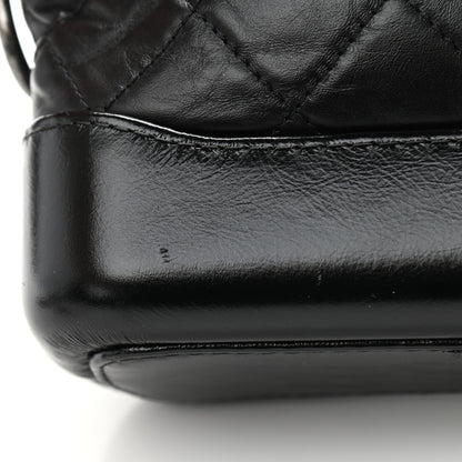 Chanel Aged Calfskin Quilted Small Gabrielle Hobo Black 8 of 10